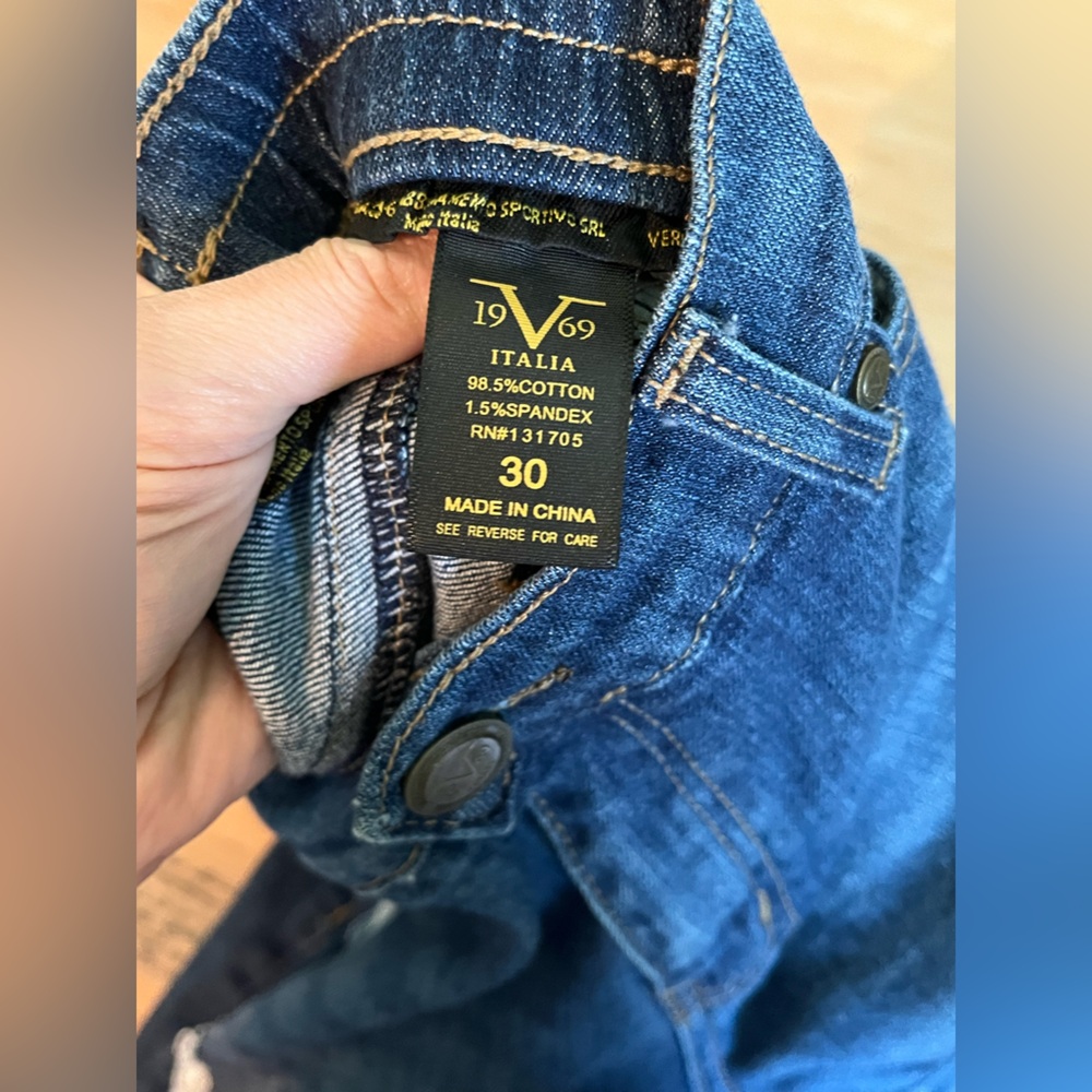 Versace V 1969 Midrise Distressed Jeans - Picture 12 of 16